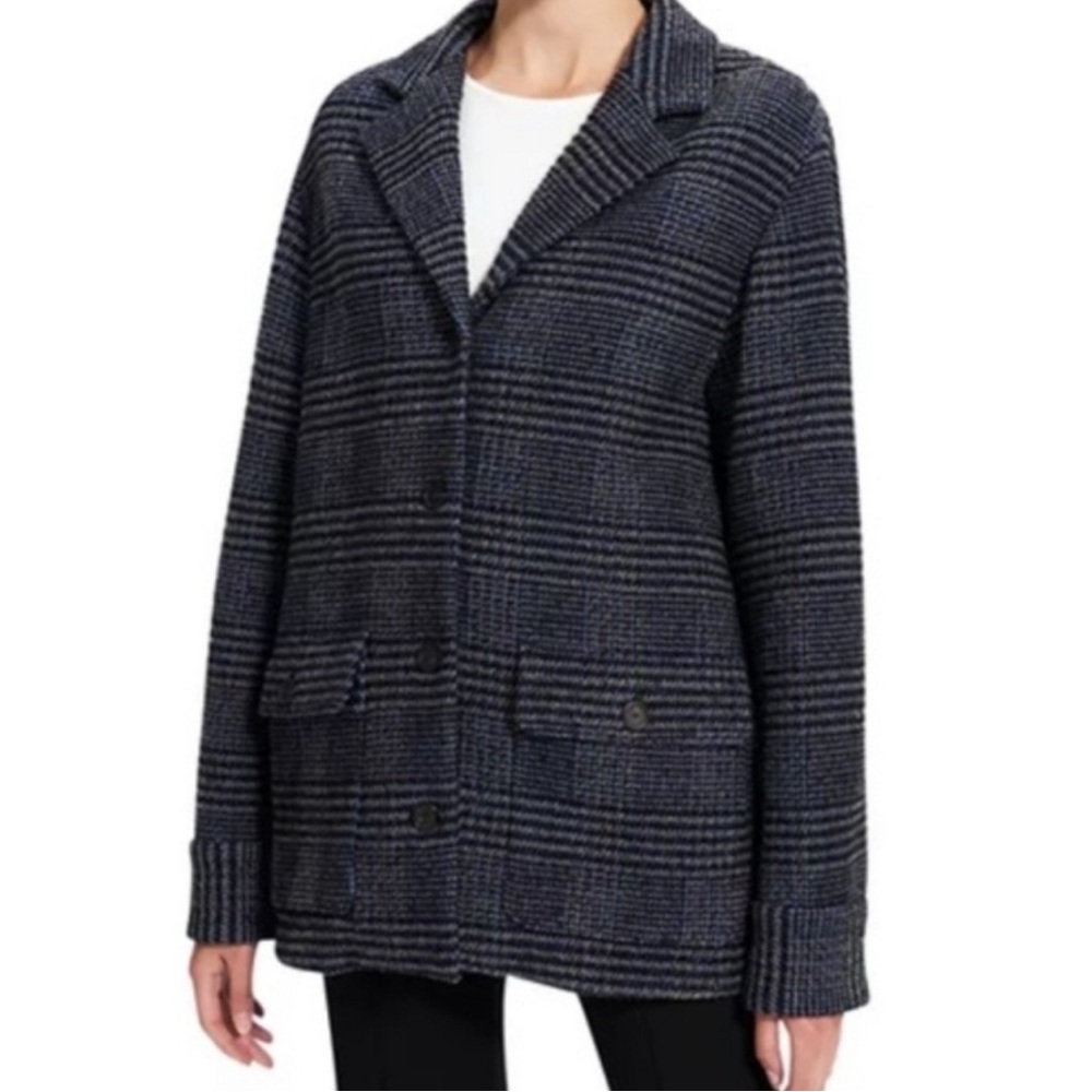 THEORY Darwin Tweed Single Breasted Blazer Jacket Women's Size Small